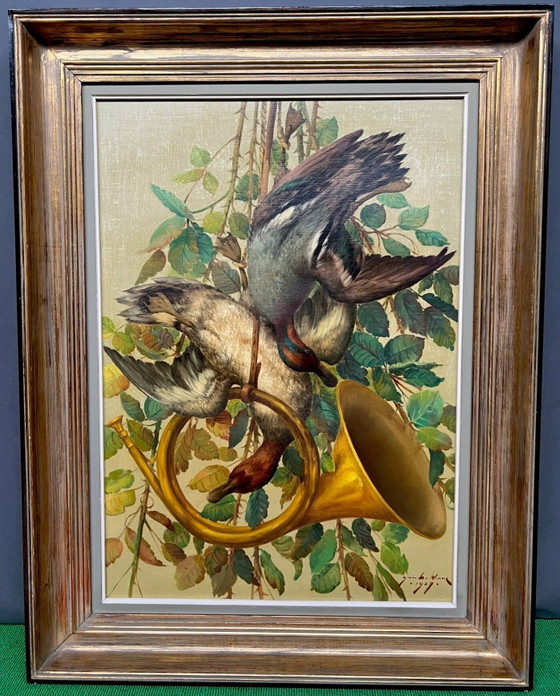 Hunting style painting. Oil on canvas. – Paintings & Drawings (photo 7 of 7)