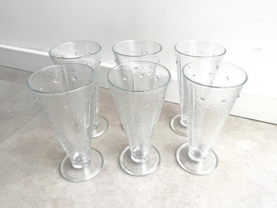 1x Set of 6 Vintage Glass Ice Cream Coupes – Glass & Decanter (photo 3 of 7)