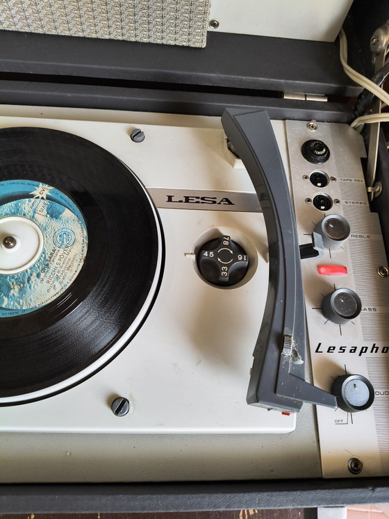 Platine Vinyle Vintage Lesa Lesaphon Mod. Lf280 • – Objets déco, Metal, Plastic (photo 7 of 9)