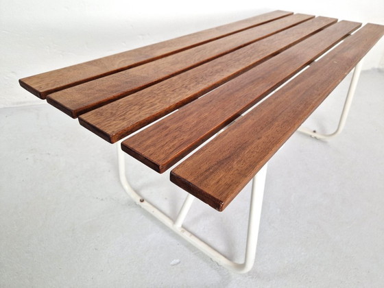 Image 1 of Vintage slatted bench 1960s