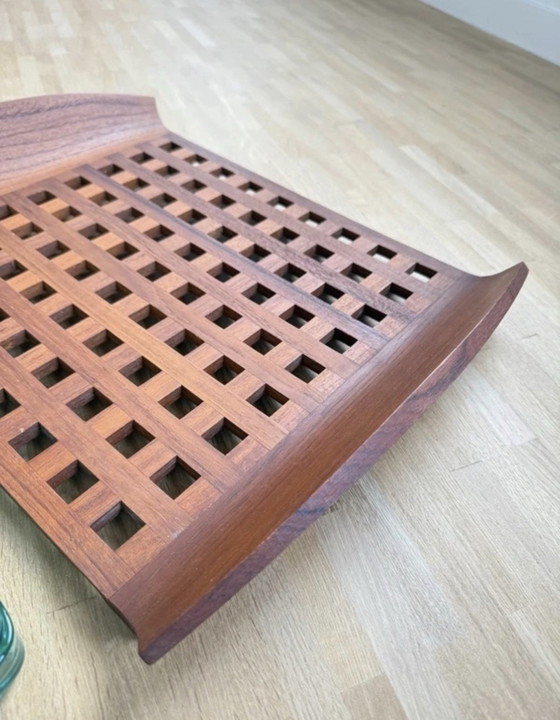 Plateau Dansk par Jens Harald Quistgaard – Accessoires de table, Verre, Bois (photo 6 of 9)