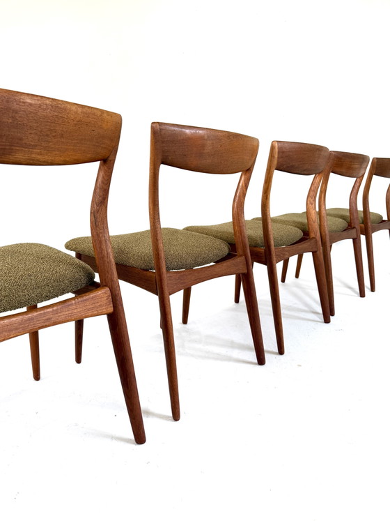 6x Sedie da pranzo restaurate, Viborg Stolefabrik ‘60 – Legno, Tessile (photo 8 of 15)