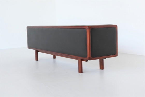 Image 1 of Buffet | Crédence | Bois de rose | Cuir | Mid Century