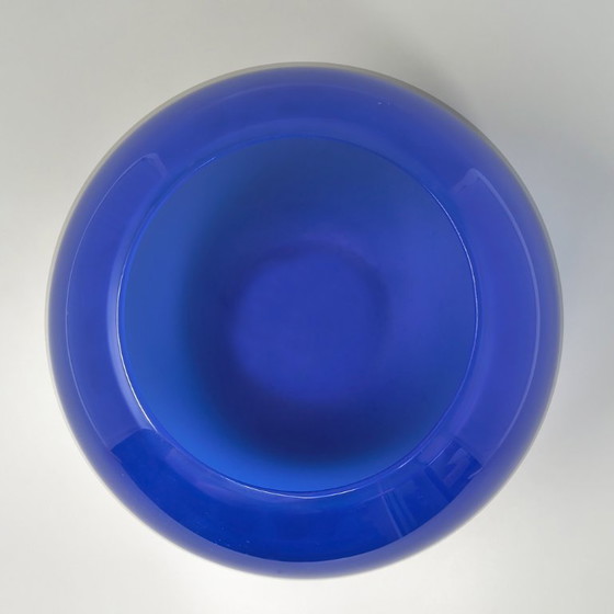 Image 1 of 1970s Mid-Century Blue Vase by Ind. Vetraria Valdarnese. Made in Italy