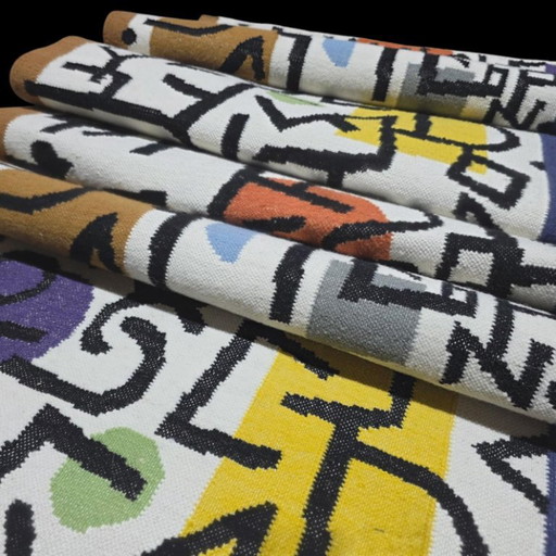 Tapiz tejido a mano Rich Harbour de Paul Klee | Arte textil de lana y algodón (31,5 × 163 pulgadas) (photo 2 of 10)