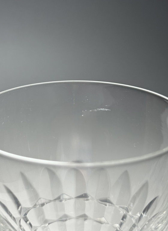 Image 1 of Set van 6 grote kristallen wijn- of waterglazen – Val Saint Lambert “Service Mery” – Art Deco