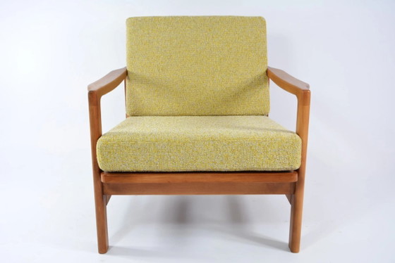 Image 1 of gevlekte gele BZ fauteuil