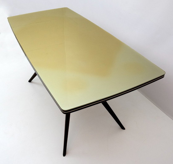 Image 1 of Table de salle à manger italienne de style Ico Parisi moderne du milieu du siècle, années 1950