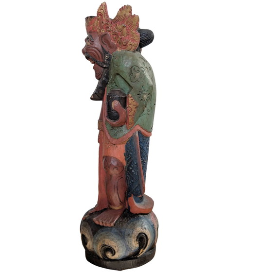 Dvarapala balinese policromo (Guardiano del Tempio) – Sculture, Wood (photo 8 of 10)