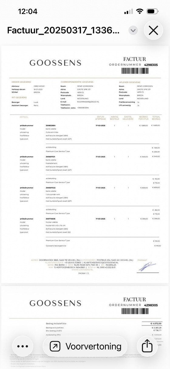 Image 1 of Nahezu neuwertiges Goossens Ecksofa Odette