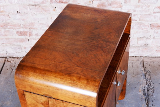 Gerestaureerde art-deco kast, walnoothout, fineer, gerestaureerde lak, Tsjechisch, jaren 1920 – Kasten, Wood (photo 13 of 13)