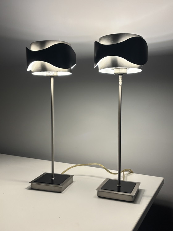 Image 1 of Set of 2 Vintage EGLO "Catwalk" Table Lamps – Postmodern Design (80s/90s)