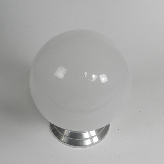 Image 1 of Art Deco plafondlamp met ronde glazen bol, jaren 30
