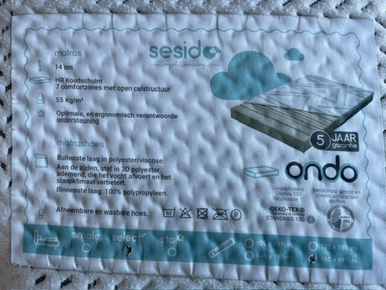 Divano letto di lusso Sesido Galaxio - Materasso 160x197 cm in tessuto beige, Sesido (by ROM), Divani letto (foto 7 di 7)