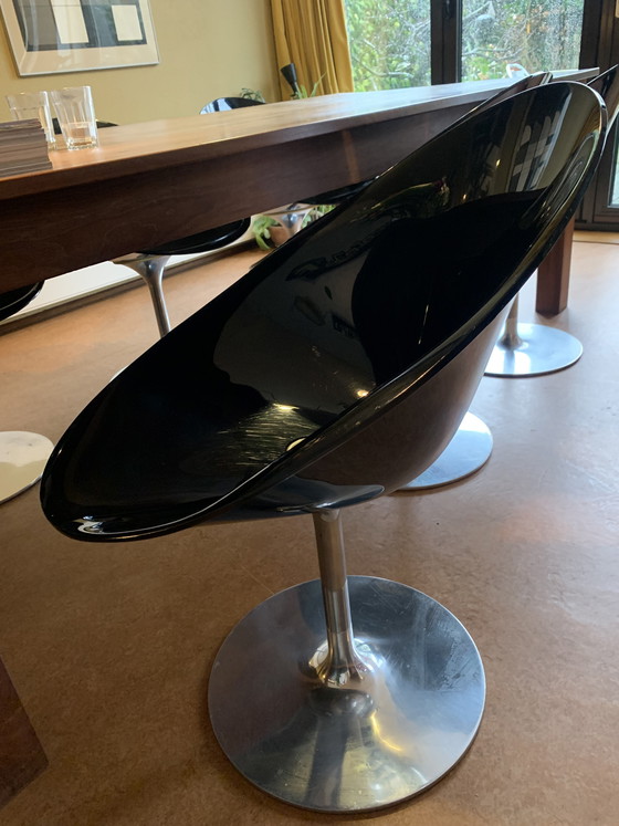 Image 1 of Chaises noires Eros Kartell Starck 6