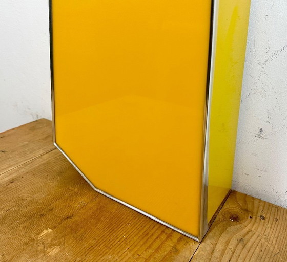 Image 1 of Large Vintage Yellow Illuminated Letter T, 1980s