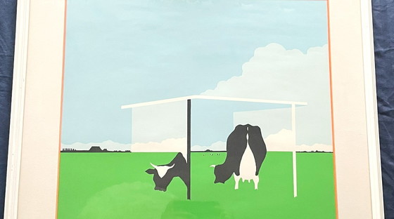 Image 1 of Johannes Regnerus Jozef (Han) Jansen (1931-1994) - Paesaggio con mucche