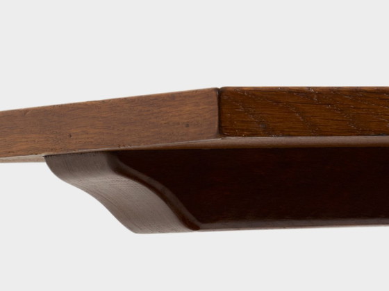 Image 1 of Franse art deco serveertafel van getint eikenhout uit 1940.