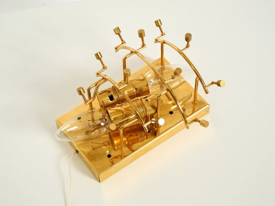 Beautiful Original 1960s Kinkeldey Crystal Glass And Brass Wall Lamp – Wall lights (photo 15 of 20)