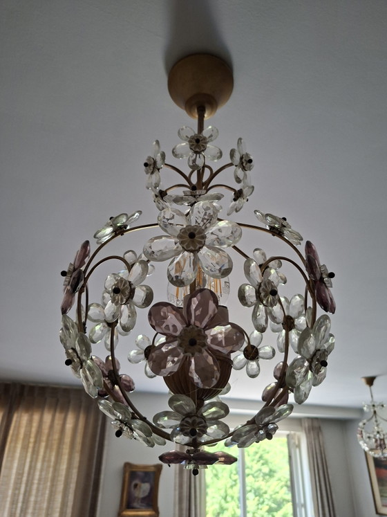2 lampes de plafond vintage – Plafonniers, Glass, Metal (photo 3 of 5)
