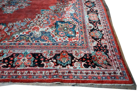 Image 1 of Mahal, alfombra antigua anudada a mano. 328x438