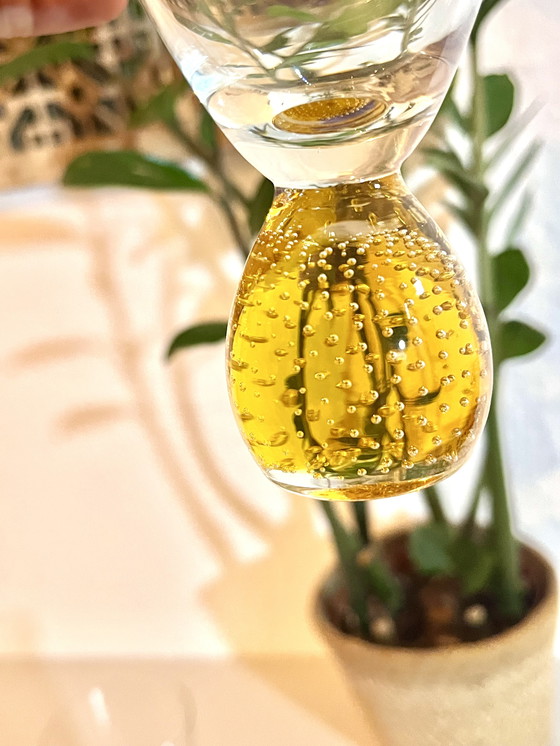 Image 1 of Vintage Italy Murano Wein Gläser 60er mit Blasendekor