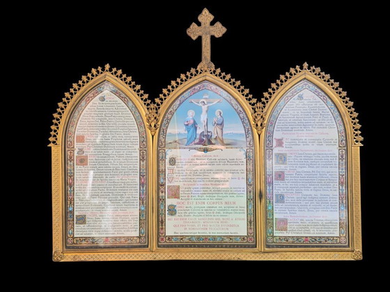 Image 1 of Altar Canon (Altar Cards (Tabellae Lavabo) 19th Century