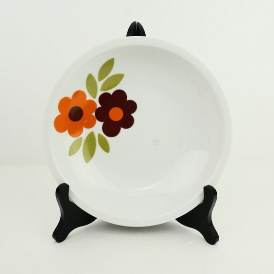 Five Arzberg 70s Deep Plates, Crockery, Porcelain, Brown (photo 4 of 5)