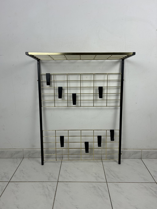 NOS vintage wall coat rack Tomado gold-colored