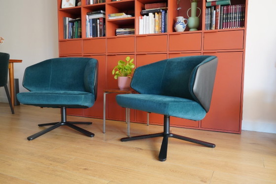 2 Montins Back Me Up Lounge Fauteuils – Stoelen / fauteuils, Leather, Metal (photo 7 of 8)