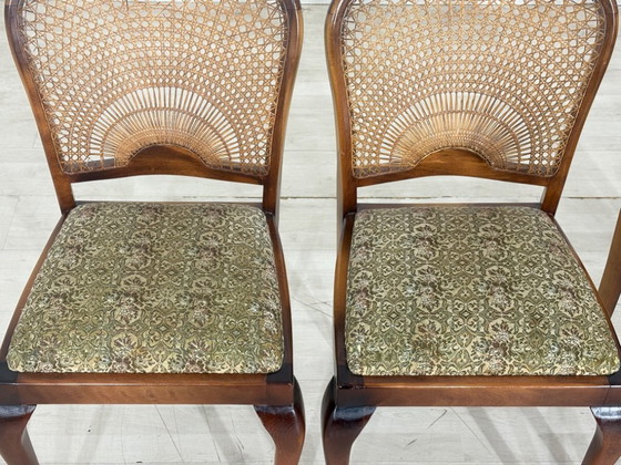 Image 1 of 4x Chippendale eetkamerstoelen, keukenstoelen, vintage stijl