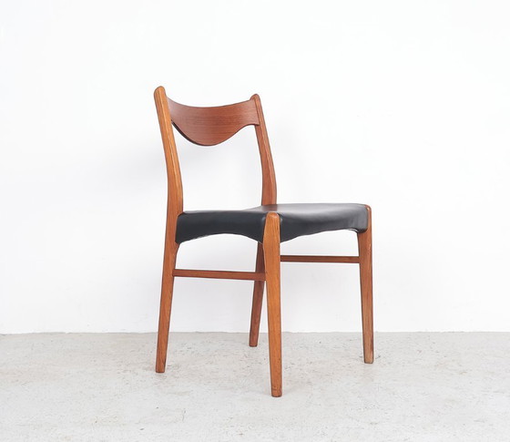 Image 1 of Set of 3 teak and leather chairs by Arne Wahl Iversen