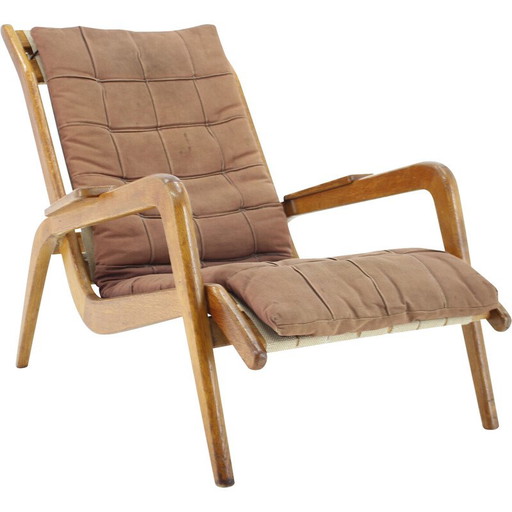 Vintage stoffen fauteuil van Jan Vanek, Tsjecho-Slowakije 1960