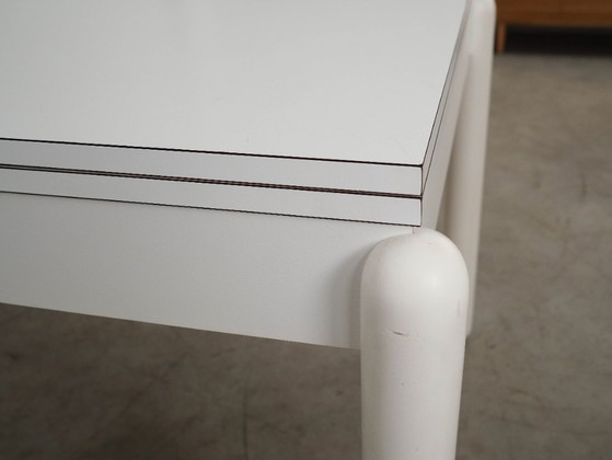 Image 1 of White extendable table, Italian design, 1980s, made in Italy
