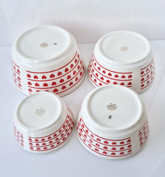 Image 1 of Original Art Deco Ditmar Urbach Znojmo Ceramic Majolica Bowl Set circa 1929 Z-Mark Rare!