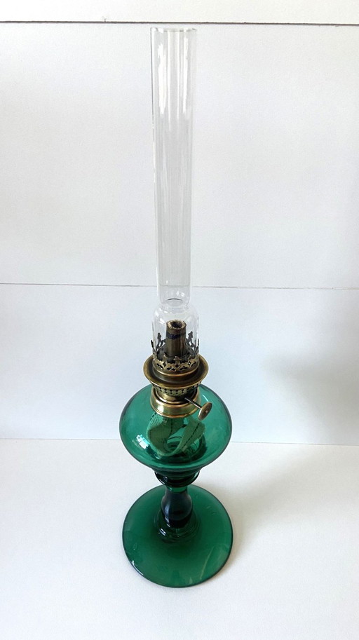 Antique German Kosmos Brenner Art Nouveau Kerosene Lamp, circa 1900