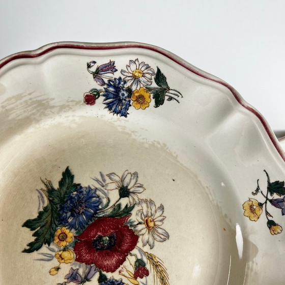 Set of 6 flat / semi-deep plates "Agreste" Sarreguemines, 20th century – Crockery, Ceramic (photo 8 of 10)