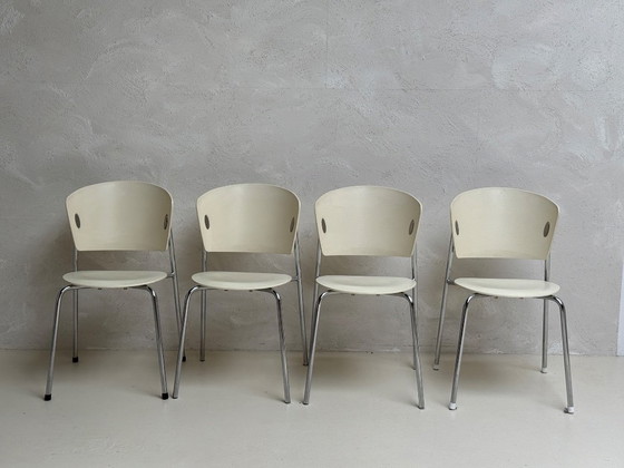 4 x Sedia di design 'Gio' Bontempi Casa | Made in Italy | Crema – Sedie da pranzo, Cromo (photo 3 of 11)