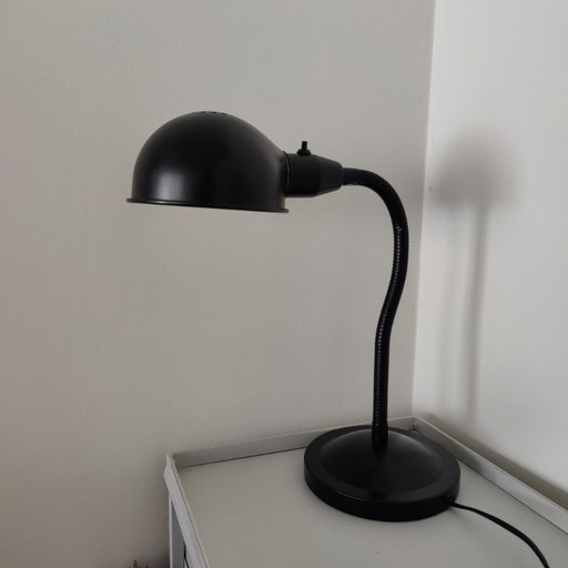 Black Vintage IKEA A0301 Goose Neck Lamp - Bauhaus style.