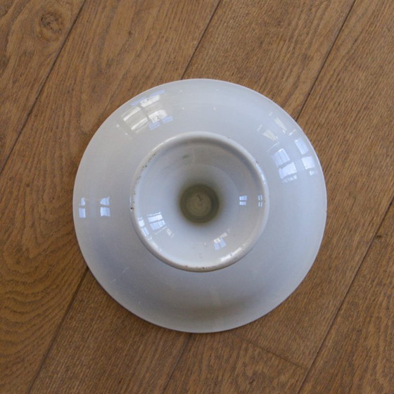 Image 1 of Compotier ancien en faïence terre de fer rose 