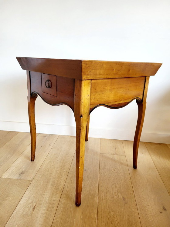 Image 1 of Mesa auxiliar o de mayordomo antigua, madera de cerezo, Francia