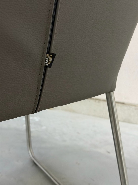 Set Design On Stock Vico - come nuovo – Sedie da pranzo, polished steel, Pelle (photo 12 of 12)