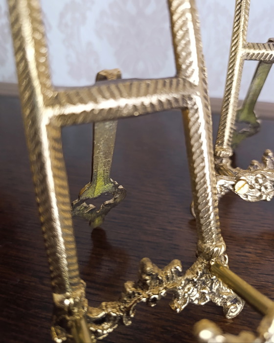 Set van 3 vintage, sierlijke messing displaystandaards – Decoratieve objecten, Brass (photo 8 of 12)