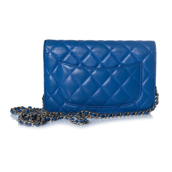 Portafoglio Chanel con catena, colore blu. – Borse a spalla, Lambskin (photo 2 of 12)