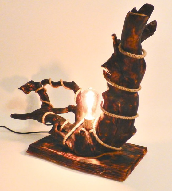Image 1 of Tischlampe aus Wurzelholz