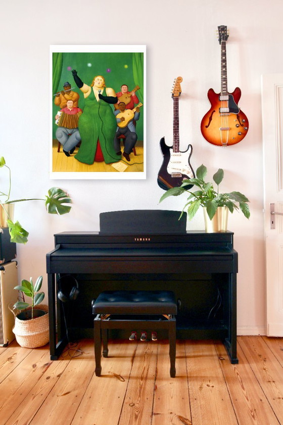 Image 1 of La Cantante (De Zanger) - Fernando Botero 2016 - Poster 50 x 70 cm