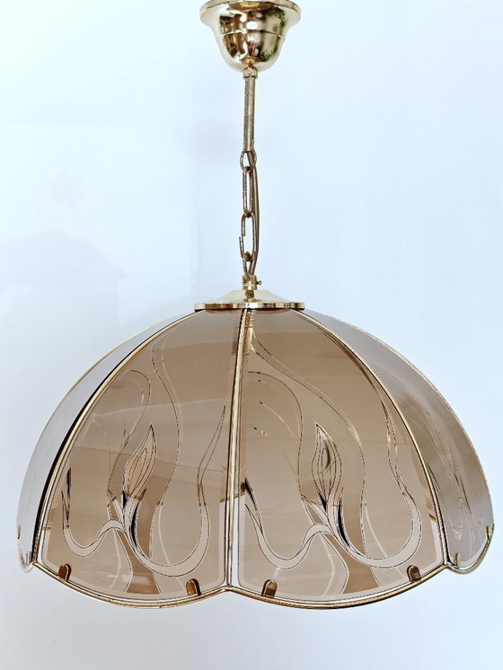 Image 1 of Vintage Glass Pendant Light