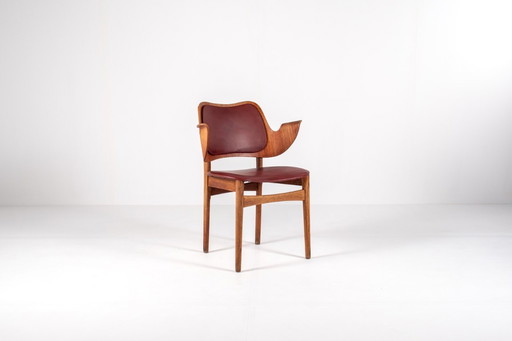 Model 107 Eiken & Teakhouten Fauteuil van Hans Olsen