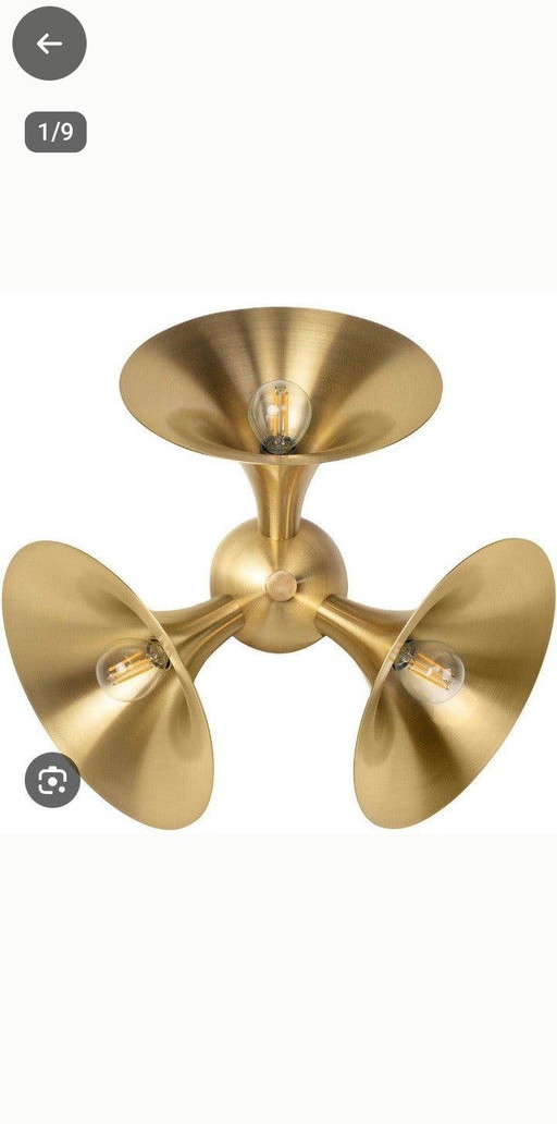 Versmissen 2x Jazz Wall or Ceiling Lamps – wandlampen, Brass