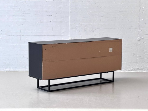 Image 1 of Modern black En Casa Boxholm sideboard in walnut look